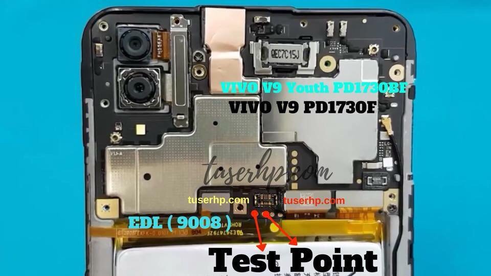 Vivo V9 Test Point / EDL Point